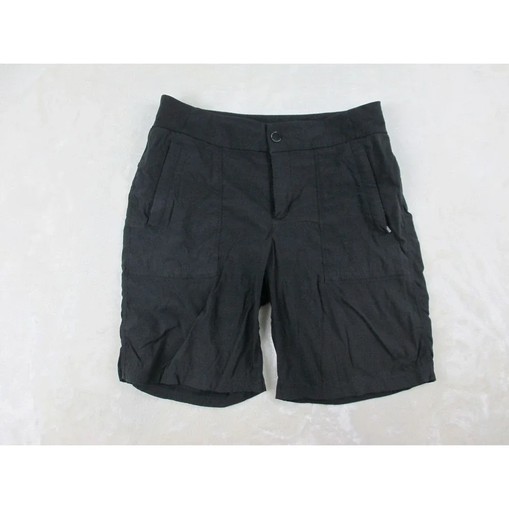 Athleta Shorts Womens 8 Black Chino‎ Bermuda Casual Ladies*
